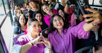 Invita gobernadora Marina del Pilar a mujeres a utilizar el Transporte Violeta e