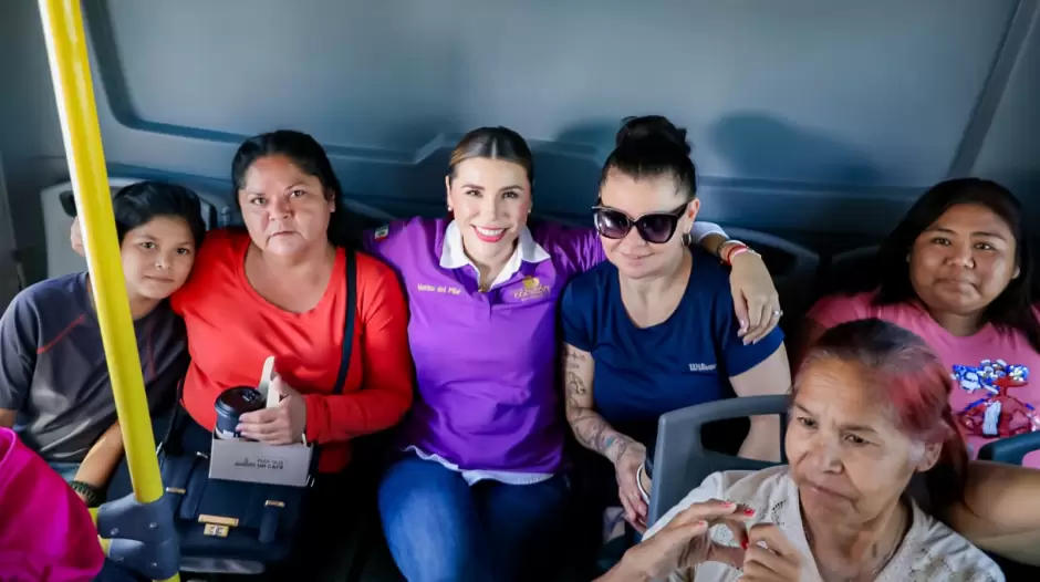 Invita gobernadora Marina del Pilar a mujeres a utilizar el Transporte Violeta en Mexicali