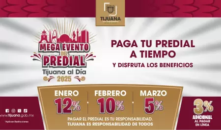 Tijuana inici enero con 12% de descuento en el pago del impuesto predial