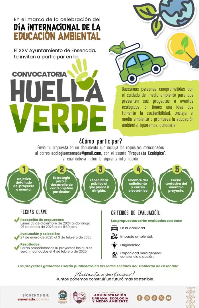 Invitan a participar en "Huella Verde"