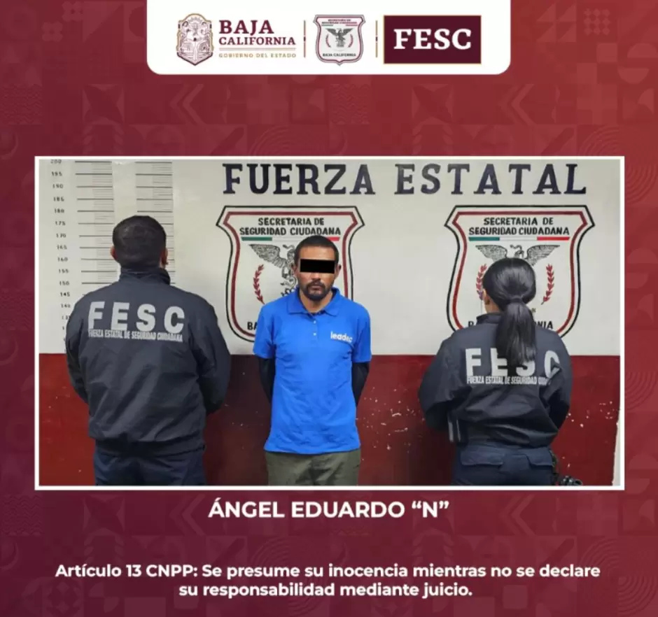 Aprehende FESC a presuntos narcomenudistas en Mexicali, Tijuana y Ensenada