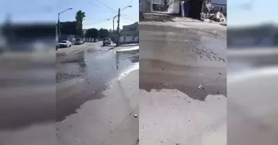 Aguas negras en el fraccionamiento Garca