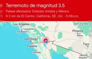 Se registra sismo de 3.5 en El Centro California; se siente en Mexicali