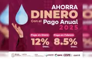 Invita Secretara del Agua a aprovechar el pago anual anticipado