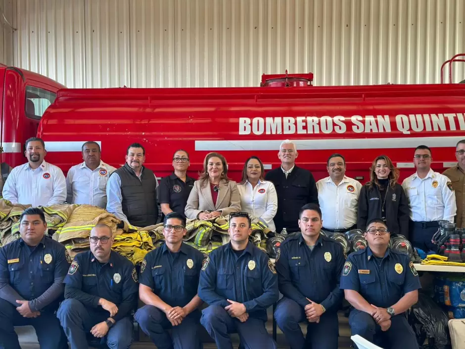 Apoya Ramos a bomberos de San Quintn