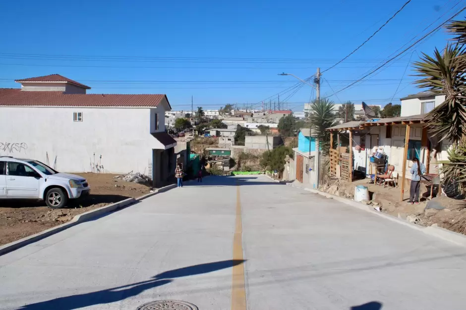 Obra de pavimentacin en Ampliacin Lucio Blanco