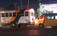 Colisin entre autobs de transporte de personal y taxi en bulevares Daz Ordaz y Simn Bolvar