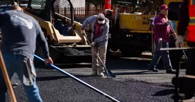 Obras de pavimentacin en zona centro