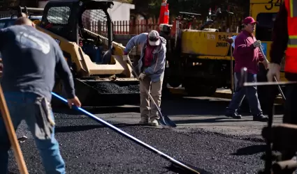 Obras de pavimentacin en zona centro