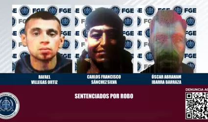 Logra FGE tres sentencias condenatorias por robo