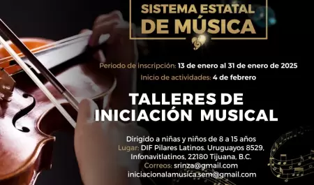 Inscripciones para talleres de iniciacin musical a poblacin infantil y juvenil