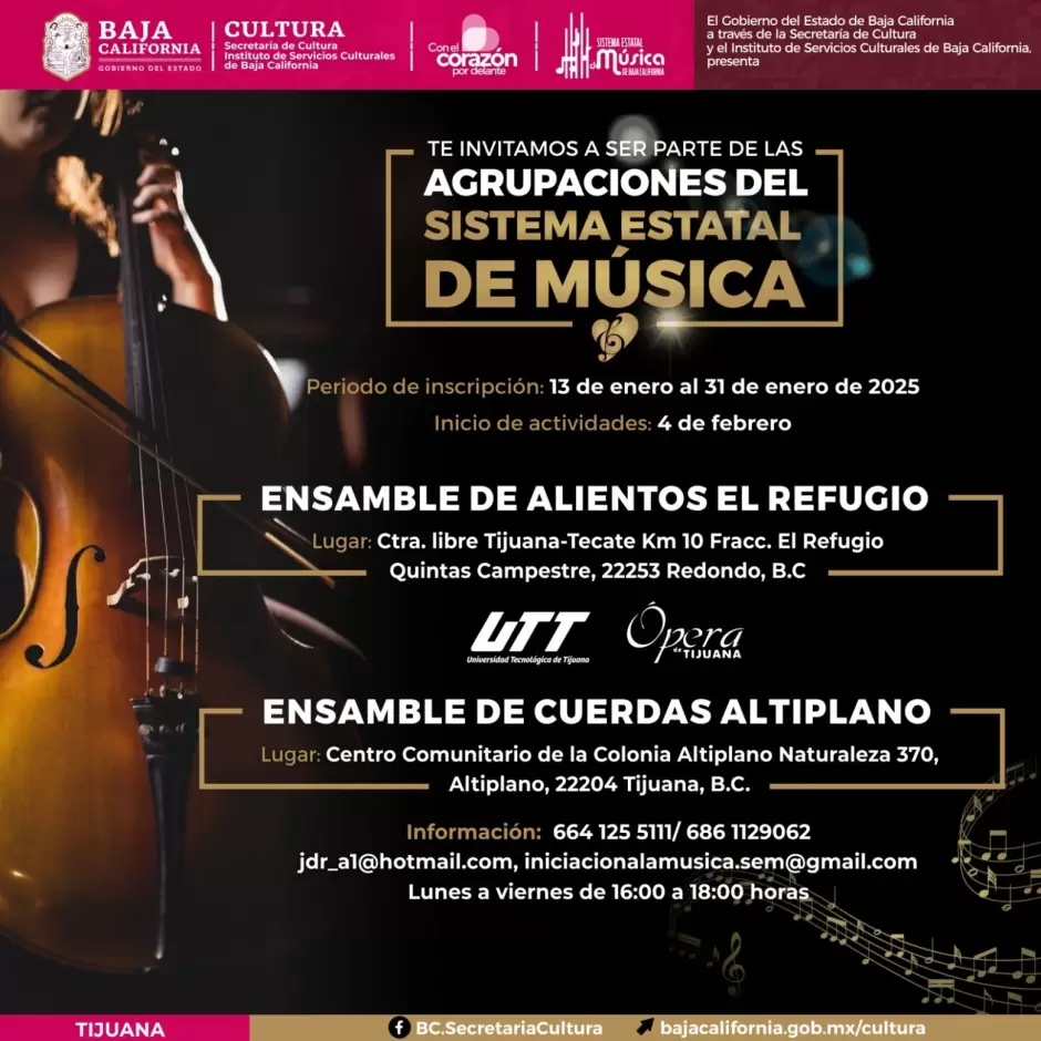 Inscripciones para talleres de iniciacin musical a poblacin infantil y juvenil en movilidad