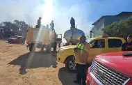 Proteccin Civil y Bomberos combate incendio forestal en Santa Anita