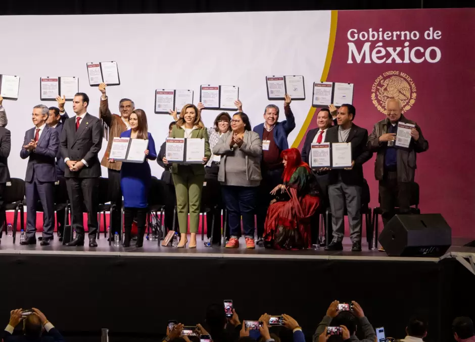 Participa gobernadora Marina del Pilar en el primer Encuentro Nacional Municipal convocado por la presidenta Claudia Sheinbaum