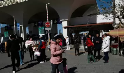 En el puente paso del norte en el centro de Ciudad Jurez, Chihuahua, cancelan c