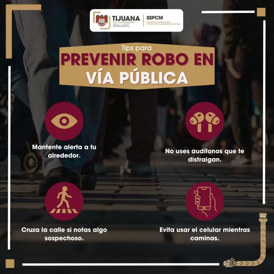 Recomendaciones para prevenir robos en la va pblica