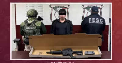 Detenido con arma de alto calibre en el Valle de Mexicali