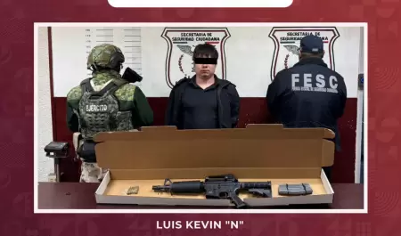 Detenido con arma de alto calibre en el Valle de Mexicali