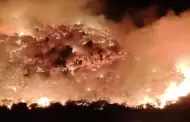 Participan Bomberos de Ensenada en la atencin de incendio forestal en Valle de la Trinidad