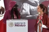 VIDEO: Mara Elena Ros burla seguridad de Sheinbaum en evento en Oaxaca