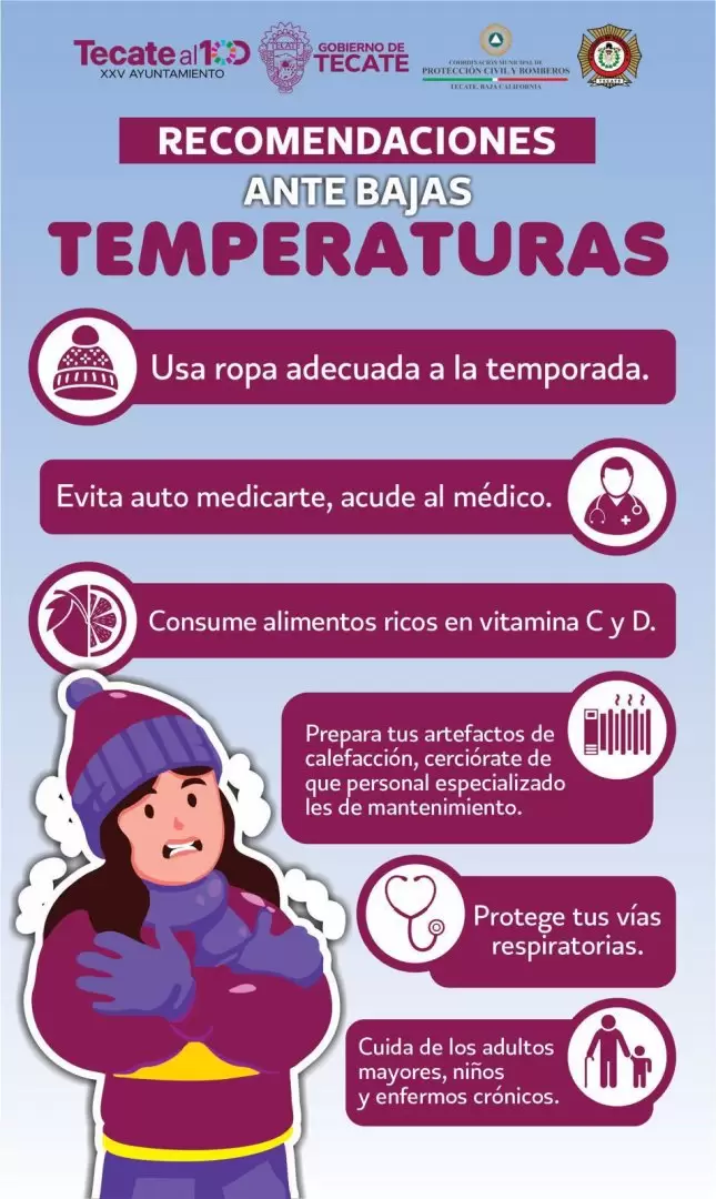 Descenso de temperaturas y lluvias en Tecate