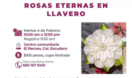 Taller de Rosas Eternas en Llavero