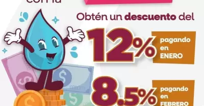 Descuento en el servicio de agua