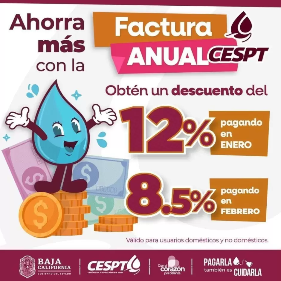 Descuento en el servicio de agua