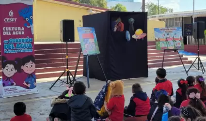 Teatro guiol en sus actividades de cultura del agua