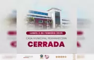 Lunes 3 de febrero permanecern cerradas las oficinas municipales