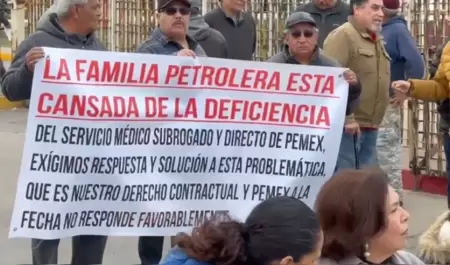 Trabajadores jubilados de Pemex Rosarito exigen servicios mdicos