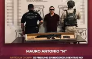 Aseguran FESC y Defensa fusil de asalto a presunto delincuente en Tijuana