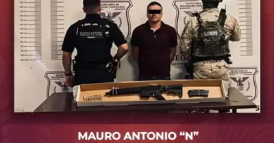 Aseguran fusil de asalto a presunto delincuente en Tijuana