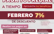 Invita Gobierno de Roco Adame a beneficiarse del descuento del 7% en febrero en el pago del impuesto predial