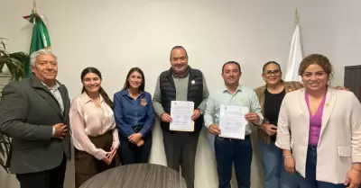 Firman convenio CEDHBC y Ayuntamiento de San Felipe