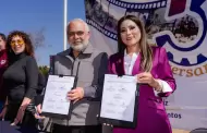 Encabeza alcaldesa Claudia Agatn firma de convenio con CBTIS 41