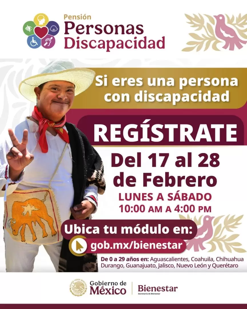 Registro para Pensin Personas con Discapacidad