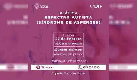 Invita DIF Tecate a pltica sobre el espectro autista (sndrome de asperger)