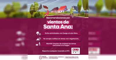 Recomendaciones por vientos de Santa Ana