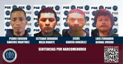 La FGE logra sentencias para cuatro sujetos por narcomenudeo