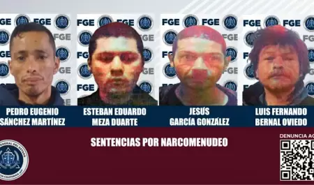 La FGE logra sentencias para cuatro sujetos por narcomenudeo