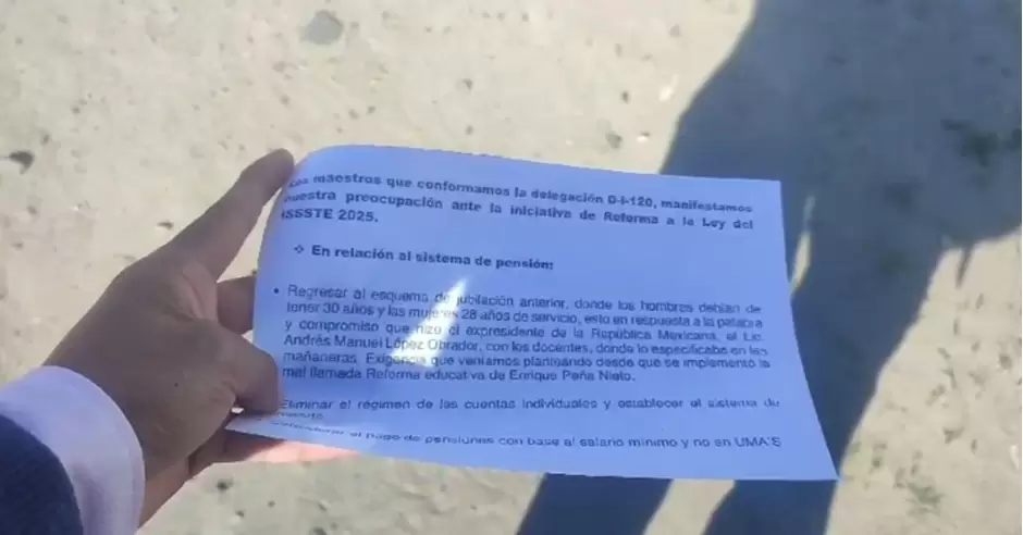 Maestros vuelven a manifestarse en contra de la reforma al Issste; advierten que seguirn las movilizaciones