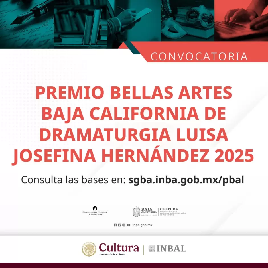 Convocatoria para el Premio Bellas Artes Baja California de Dramaturgia