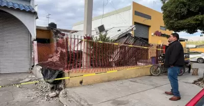 Carlos Sosa, visita a familia afectada por accidente de camin urbano