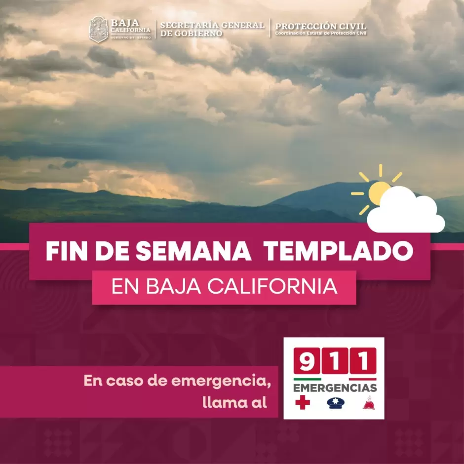 Aumento de temperaturas durante el fin de semana