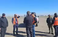 Por bloqueo de carretera Aeropuerto, autoridades habilitan traslado de pasajeros desde la Base Militar Area 12 de Tijuana