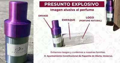 Perfumes explosivos enviados en Veracruz