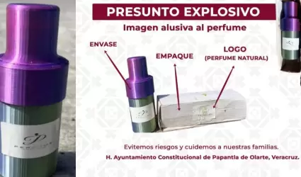 Perfumes explosivos enviados en Veracruz