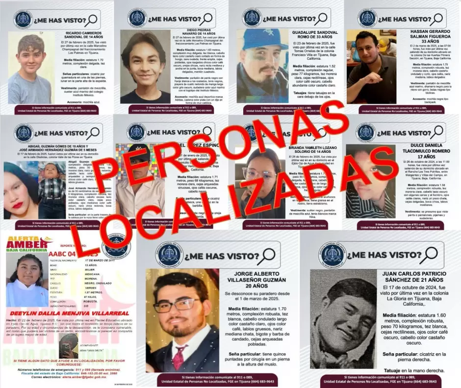 Localizan a doce personas reportadas como desaparecidas