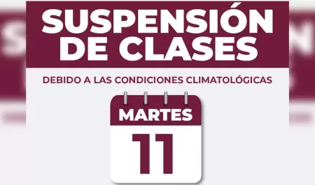 Suspenden clases este martes 11 por condiciones climticas